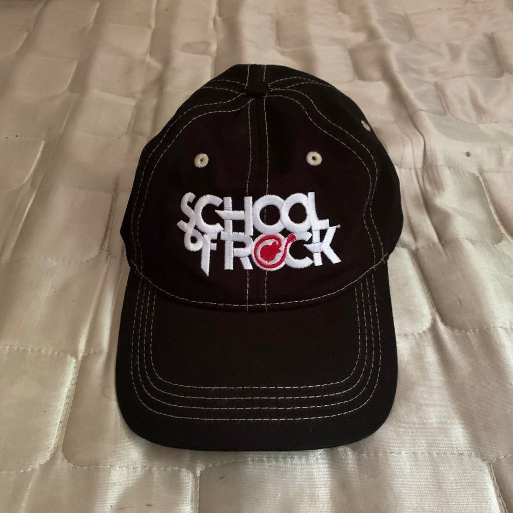School of Rock Cap Hat Music Education Black/White Stitching Logo